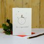 Personalised 'Juggling Snowman' Handmade Card, thumbnail 8 of 10