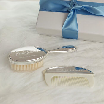 Personalised Baby Brush And Comb Set In Luxury Gift Box, 2 of 6