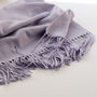 Lilac Tassel Soft Personalised Scarf Or Wrap, thumbnail 3 of 11