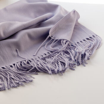 Lilac Tassel Soft Personalised Scarf Or Wrap, 3 of 11