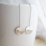 Recycled Silver Moonrise Threader Earrings, thumbnail 2 of 5