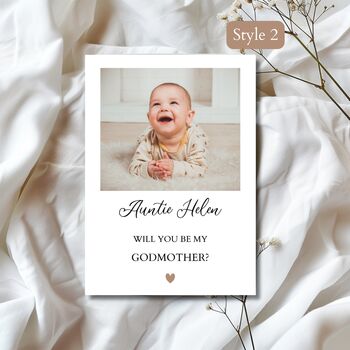Godmother Photo Proposal Card, Godparents Proposal Photo Card, Godfather Proposal, 3 of 7