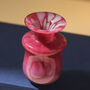 Vintage Mid Century Mottled Glass Bud Vase Pink, thumbnail 1 of 3