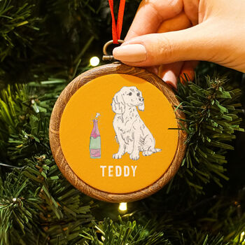 Love My Dog Hoop Christmas Decoration, 2 of 6