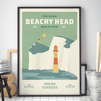Personalised Beachy Head Marathon Print, Unframed, 2 of 4