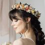 Gabriella Orange Dried Flower Crown Wedding Headband, thumbnail 3 of 5