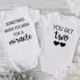 Twin Pregnancy Announcement Vests | Twin Baby Gifts, thumbnail 1 of 5
