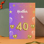 Personalised Gold 40th Birthday Card, thumbnail 1 of 3