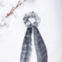 100% Silk Scarf Scrunchie Tie And Dye Greys, thumbnail 2 of 2