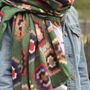 Embroidered Retro Floral Winter Scarf, thumbnail 3 of 5