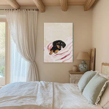 Dachshund Dog Pastel Portrait Art Print, 3 of 3