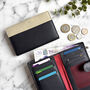 Women's Black And Cream Leather Purse, thumbnail 1 of 3