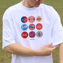 Barcelona Football Beer Mat Oversized T Shirt, thumbnail 5 of 10