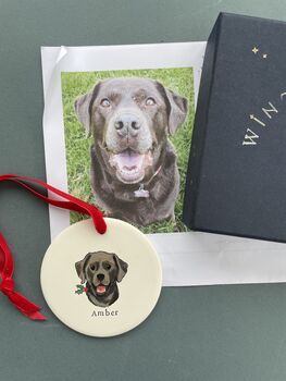 Dog Portrait Christmas Decoration, Gift For Dog Lover, 4 of 12