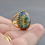 Green And Blue Fire Opal Ring, thumbnail 3 of 8