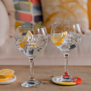 Personalised Engraved Bridesmaid Wedding Party Gin Glass, 7 of 7