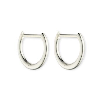 Hinged Hoop Earrings In Sterling Silver, 3 of 7