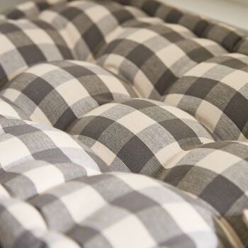 Grey Gingham Bench Cushion, 4 of 5