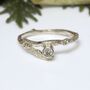Diamond Organic Twig Solid Gold Engagement And Wedding Ring Set, thumbnail 3 of 10