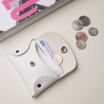 Personalised Leather Coin And Card Purse, 6 of 10