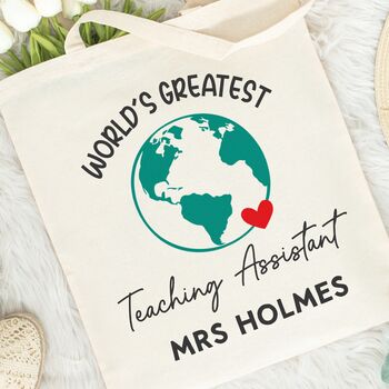 World's Greatest Teacher Tote Bag, 2 of 2