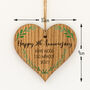 Happy 5th Anniversary Token Gift Wooden Heart, thumbnail 3 of 3