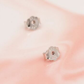 Natural Malachite Stone Stud Earrings In Sterling Silver, 8 of 12