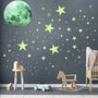 Glow In The Dark Moon Stars, Removable Vinyl Decals, Three Colours, thumbnail 4 of 8