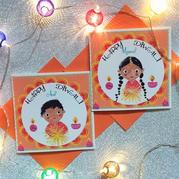 Personalised Diwali Celebration Card, 8 of 8