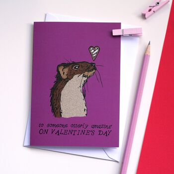 Woodland Otter Valentine's Card, 2 of 4