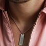 Men's Silver Medical Alert Allergy Necklace, thumbnail 3 of 6