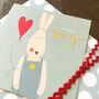 Gold Foiled Baby Bunny Boy Card, thumbnail 4 of 5