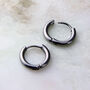 Stainless Steel Clicker Hinged Hoop Earrings, thumbnail 5 of 8