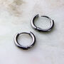 Stainless Steel Clicker Hinged Hoop Earrings, thumbnail 5 of 7