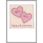 Personalised Love Hearts Wedding Anniversary Card, thumbnail 2 of 12