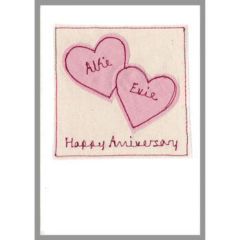 Personalised Love Hearts Wedding Anniversary Card, 2 of 12