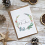 Merry Christmas Botanical Wreath Card, thumbnail 1 of 3