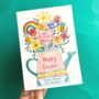 Personalised Happy Easter Floral Card For Mum Nan, thumbnail 1 of 4