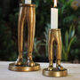 Gold Trouser Candle Holders Small And Large, thumbnail 5 of 6