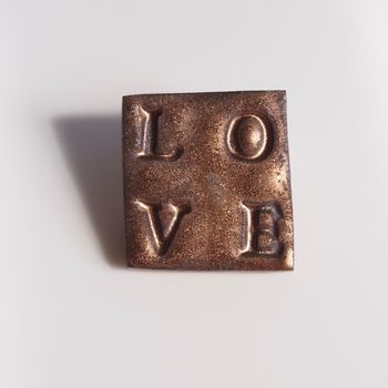 Handmade Gold Love Ceramic Pin Brooch Badge, 7 of 7