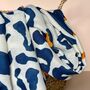 Leopard Print Splodge Scarf In Navy Blue, thumbnail 4 of 5