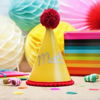 Colourful Any Name Party Hat, 6 of 7