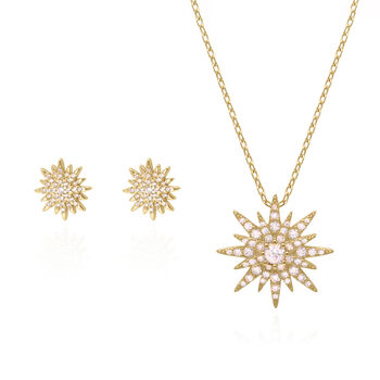 Starburst Wedding Gift Set | Earrings And Necklace, 2 of 8