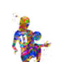 Ladies Footballer Abstract Print, thumbnail 2 of 3