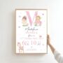 Fairy Birth Stats Name Print, Girl Nursery Magic Metrics, thumbnail 1 of 2