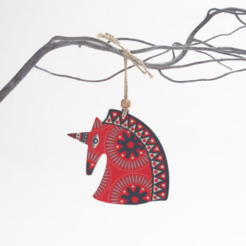Unicorn Christmas Tree Decoration, 3 of 3