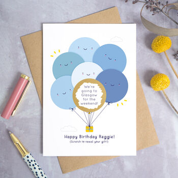 Personalised Birthday Balloons Scratch Card, 3 of 8