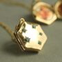 Turquoise Hexagon Locket Necklace, thumbnail 8 of 8