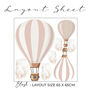 Large Hot Air Balloon Textile Wall Sticker Set, thumbnail 4 of 6