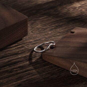 Minimalist V Ring In Sterling Silver, 3 of 11
